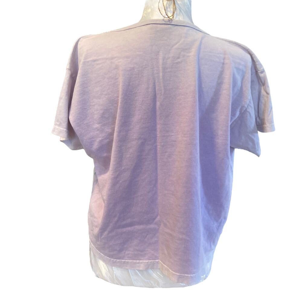 Vintage Authentic Pigment Purple Floral T Shirt Womens Sz Large Y2K Artsy Kawaii - Picture 3 of 14